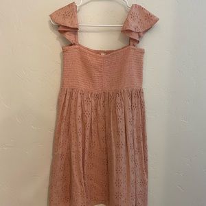 Blush pink eyelet boutique dress - size small